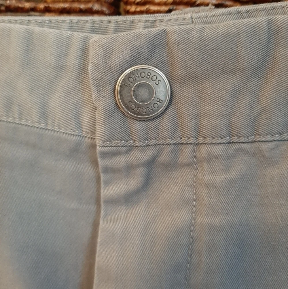 Bonobos Castlerock Slim Chinos Pants Grey 36 / 30 Slacks Office Work Casual